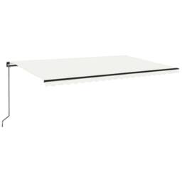 Berkfield Home Manual Retractable Awning 500x350 cm Cream - thumbnail 2