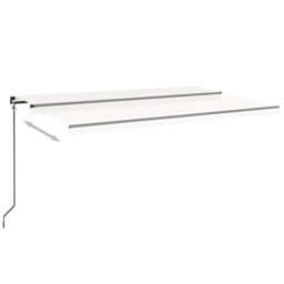 Berkfield Home Manual Retractable Awning 500x350 cm Cream - thumbnail 3