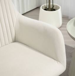 STILVORA Tub Chair with Metal Base in Cream - thumbnail 7