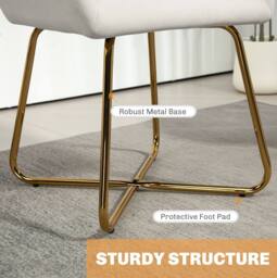 STILVORA Tub Chair with Metal Base in Cream - thumbnail 6