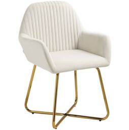 STILVORA Tub Chair with Metal Base in Cream - thumbnail 3