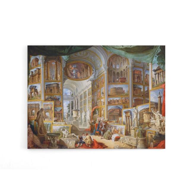 "Artery8 Panini Ancient Rome Classical Antiquities Canvas Wall Art Print - Size: W18"" x H24""" - image 1