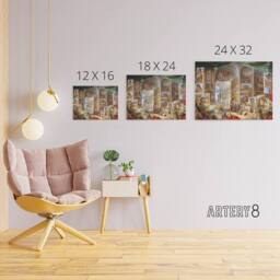 "Artery8 Panini Ancient Rome Classical Antiquities Canvas Wall Art Print - Size: W18"" x H24""" - thumbnail 4