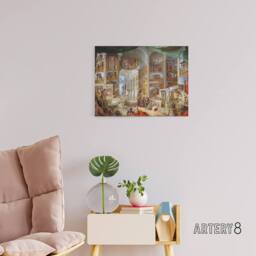 "Artery8 Panini Ancient Rome Classical Antiquities Canvas Wall Art Print - Size: W18"" x H24""" - thumbnail 3