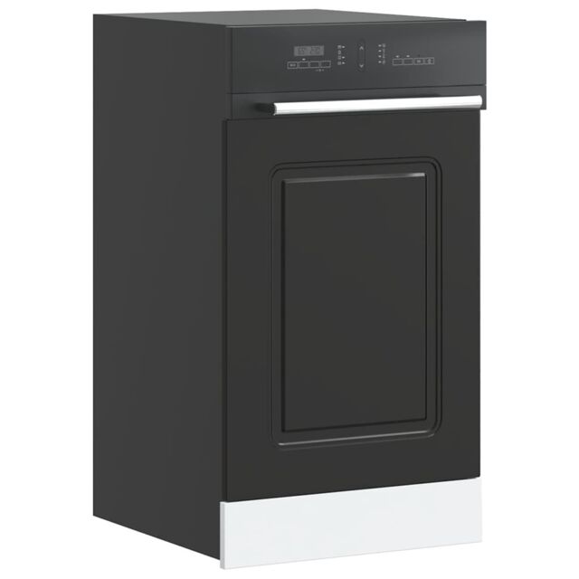 Berkfield Home Dishwasher Panel¬†Kalmar¬†Black 45x1.5x67 cm Engineered Wood in Black - image 1