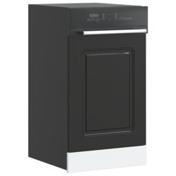 Berkfield Home Dishwasher Panel¬†Kalmar¬†Black 45x1.5x67 cm Engineered Wood in Black - thumbnail 1