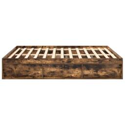 Berkfield Home Bed Frame Smoked Oak 180x200 cm Super King Size in Brown - thumbnail 6