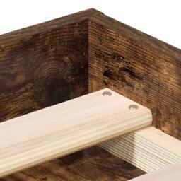 Berkfield Home Bed Frame Smoked Oak 180x200 cm Super King Size in Brown - thumbnail 8