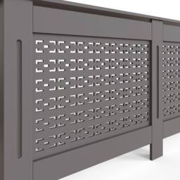 FWStyle Geometric X-Large Grey Radiator Cover (H) 82.3 (W) 172cm (D) 19cm - thumbnail 4