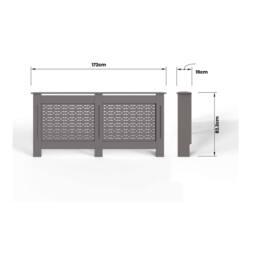 FWStyle Geometric X-Large Grey Radiator Cover (H) 82.3 (W) 172cm (D) 19cm - thumbnail 5