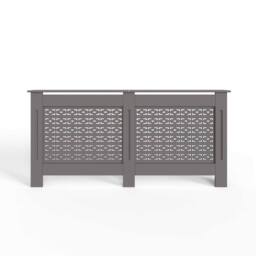 FWStyle Geometric X-Large Grey Radiator Cover (H) 82.3 (W) 172cm (D) 19cm - thumbnail 3