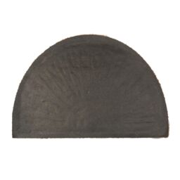 Nicola Spring Half Moon Coir Door Mats - 60 x 40cm - Embossed - Set of 2 in Brown - Size: 40 cm x 60 cm - thumbnail 4
