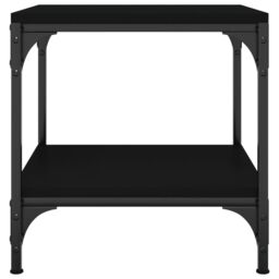Berkfield Home Side Tables 2 pcs Black 40x40x40 cm Engineered Wood - Size: 40 x 40 x 40 cm - thumbnail 6