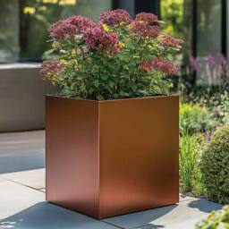 Access Garden Products 50cm Zinc Galvanised Copper Square Planter - thumbnail 6