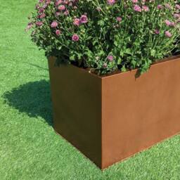 Access Garden Products 50cm Zinc Galvanised Copper Square Planter - thumbnail 5