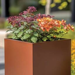 Access Garden Products 50cm Zinc Galvanised Copper Square Planter - thumbnail 3