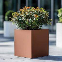 Access Garden Products 50cm Zinc Galvanised Copper Square Planter - thumbnail 7