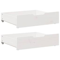 Berkfield Home Kids Bed Frame with Drawers without Mattress 80x160 cm Solid Wood in White - thumbnail 6