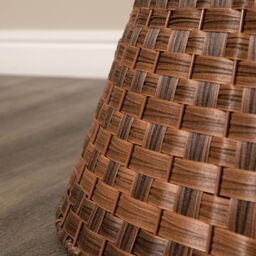 Samuel Alexander 40/58cm Medium KD Plastic Wicker Rattan Woven Christmas Tree Skirt in Brown - thumbnail 6