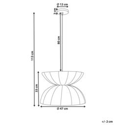 Wyld and Coco Pendant Lamp - Handcrafted Faux Silk White Ceiling Light - thumbnail 3