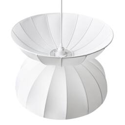 Wyld and Coco Pendant Lamp - Handcrafted Faux Silk White Ceiling Light - thumbnail 5
