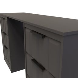 Ready Assembled 2 U Seattle 6 Drawer Kneehole Desk (Ready Assembled) in Dark Grey - thumbnail 4