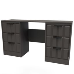 Ready Assembled 2 U Seattle 6 Drawer Kneehole Desk (Ready Assembled) in Dark Grey - thumbnail 3