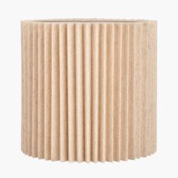 Ruma Natural Linen Hard Pleat Lampshade - Size: 12 inches - thumbnail 2