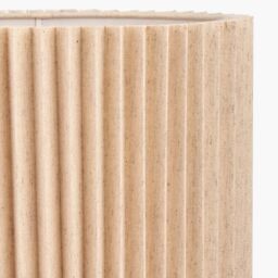 Ruma Natural Linen Hard Pleat Lampshade - Size: 12 inches - thumbnail 4