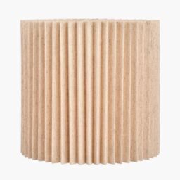 Ruma Natural Linen Hard Pleat Lampshade - Size: 12 inches - thumbnail 3