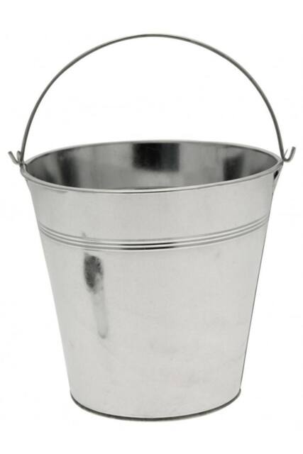 KDMD Galvanised Bucket 18cm 2 Pack Silver - image 1