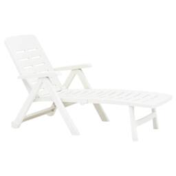 Berkfield Home Comfortable Folding Sun Lounger Plastic White