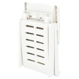 Berkfield Home Comfortable Folding Sun Lounger Plastic White - thumbnail 7