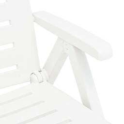 Berkfield Home Comfortable Folding Sun Lounger Plastic White - thumbnail 8