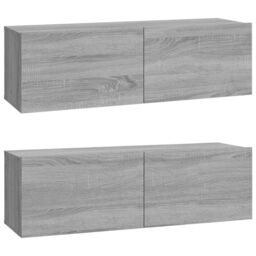Berkfield Home 4 Piece TV Cabinet Set Grey Sonoma Engineered Wood - thumbnail 5