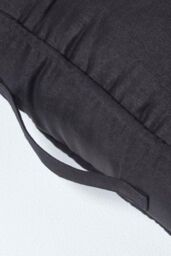 Homescapes Faux Suede Armchair Booster Cushion in Black - Size: 50 cm x 50 cm - thumbnail 6