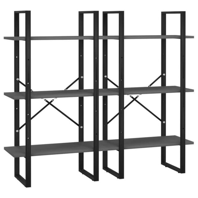 Berkfield Home Storage Shelf Grey 60x30x210 cm Engineered Wood - Size: 60 x 30 x 210 cm - image 1