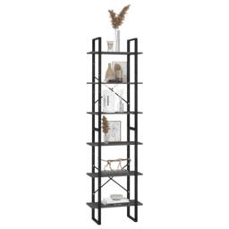 Berkfield Home Storage Shelf Grey 60x30x210 cm Engineered Wood - Size: 60 x 30 x 210 cm - thumbnail 7