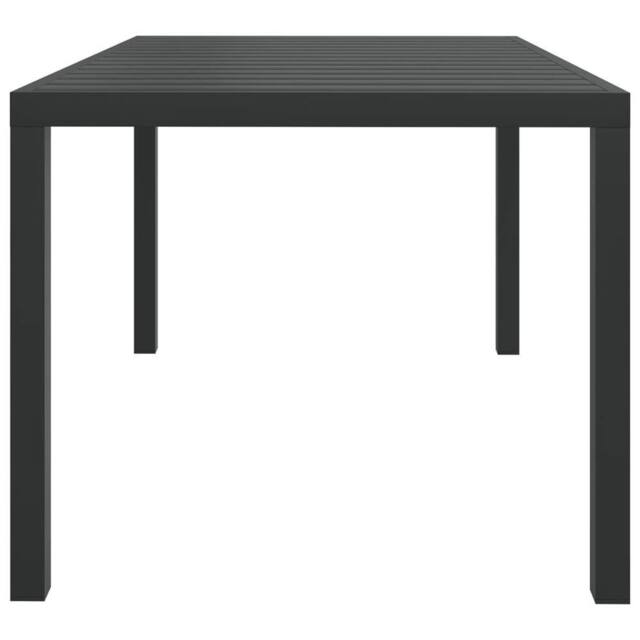 Berkfield Home Garden Table Black 150x90x74 cm Aluminium & WPC - Size: 150 x 90 x 74 cm