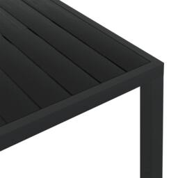 Berkfield Home Garden Table Black 150x90x74 cm Aluminium & WPC - Size: 150 x 90 x 74 cm - thumbnail 4