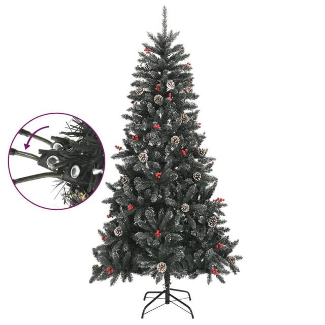 Berkfield Home Beautiful Artificial Christmas Tree with Stand Green 210 cm PVC - image 1