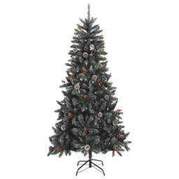 Berkfield Home Beautiful Artificial Christmas Tree with Stand Green 210 cm PVC - thumbnail 3