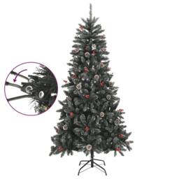 Berkfield Home Beautiful Artificial Christmas Tree with Stand Green 210 cm PVC - thumbnail 1