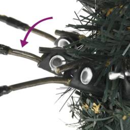 Berkfield Home Beautiful Artificial Christmas Tree with Stand Green 210 cm PVC - thumbnail 4