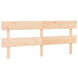 Berkfield Home Beautiful Bed Headboard 204x3x81 cm Solid Wood Pine in Light Tan - Size: 204 x 3 x 81 cm - thumbnail 3