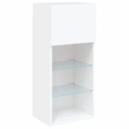 Berkfield Home TV Cabinets with LED Lights 2 pcs White 40.5x30x90 cm - thumbnail 7