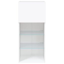 Berkfield Home TV Cabinets with LED Lights 2 pcs White 40.5x30x90 cm - thumbnail 9