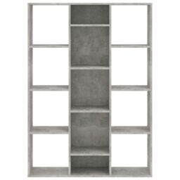 Berkfield Home Room Divider/Book Cabinet Concrete Grey 100x24x140 cm Engineered Wood - Size: 100 x 24 x 140 cm - thumbnail 5