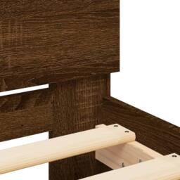 Berkfield Home Bed Frame without Mattress Brown Oak 120x190 cm Small Double - thumbnail 8