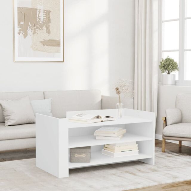 Berkfield Home Coffee Table White 100x50x50 cm Engineered Wood - Size: 100 x 50 x 50 cm - image 1